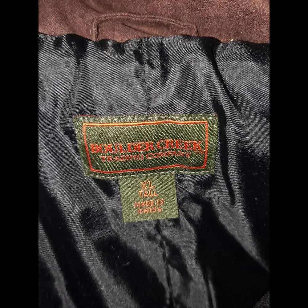 Boulder Creek Black‎ and Brown Vest Wool Blend With 2 Snap Pockets Size XL Tall